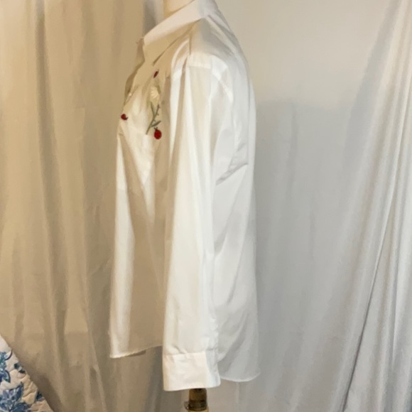 Tia Designs Embroidered Blouse With Rhinestone Accents - Picture 4 of 7